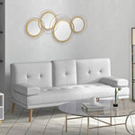 Mirror Set, 4 Round Mirrors Wall Decoration, Elegant Metal