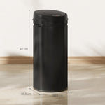 Waste Bin 42L Sensor-Activated Soft-Close Touchless - Stainless Steel