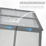 Wooden Cold Frame, Mini Greenhouse, UV Protection, Grey