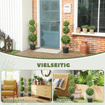 Artificial Plants, Plastic Leaves Flocked Soil, Green