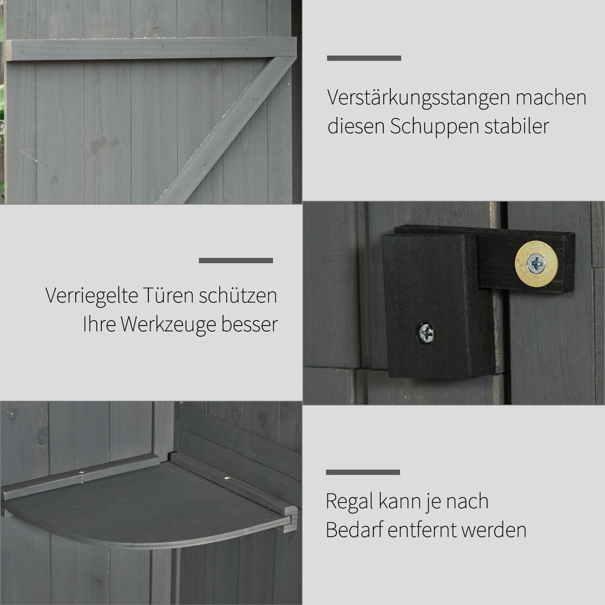 Garden Shed with Shelves, Asphalt Roof, Window 77x54.2x179cm, Wood Grey+Green