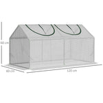 Foil Greenhouse, Window Cold Frame Tomato House 120x60x60cm, White PE