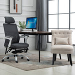 Recliner Chair, Back Cushion, Linen-Look, Cream White