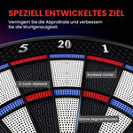 Electronic Dartboard with LCD Display and 6 Dart Sets for 1-8 Players, Multicolored