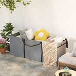 Garden Cushion Storage Bag, Waterproof UV-Resistant 600D Oxford Light Gray