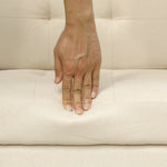 3-seater Sofa, Storage, Wooden Legs, Velvet, Cream White