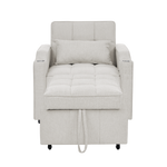 3-in-1 Sofa Bed Slide-to-Transform USB Charging - Beige
