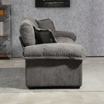 213 cm Two-Seater Sofa with Double Layer Cushions and Memory Foam, Chenille