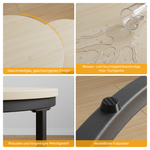 Nesting Coffee Table Set, Two-piece Round 80cm Modern Design, Oak Veneer and Metal Frame