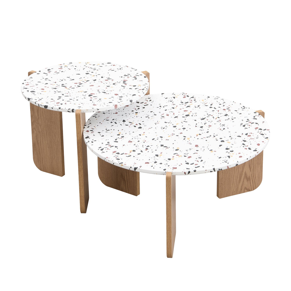 Modern Modular Coffee Table Set of 2 for Living Room, Sofa Side, Balcony