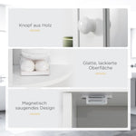 Mirror Cabinet, Wall Mounted with 8 Compartments, White