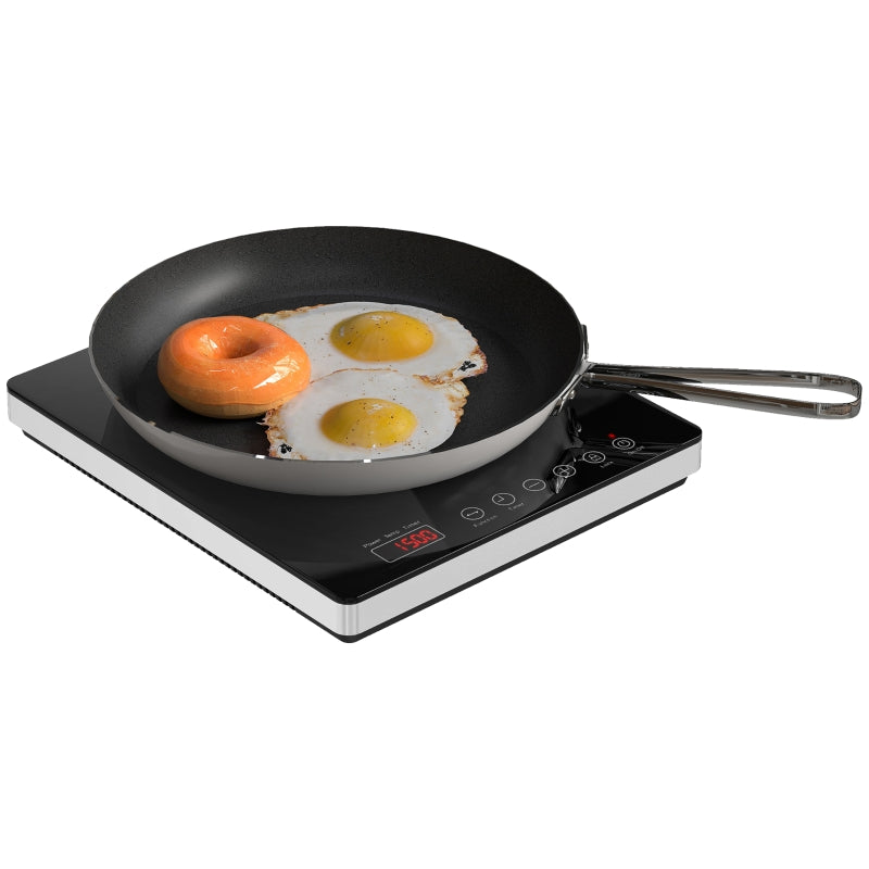 Induction Hob, Portable 1 Plate 2000W with Timer, Black