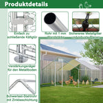 Aviary/Chicken Coop 3x4m Climbing Frame Roof Safety Lock - Metal