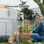 Puppy Playpen 8-Piece 100cm High Outdoor Run Steel Silver