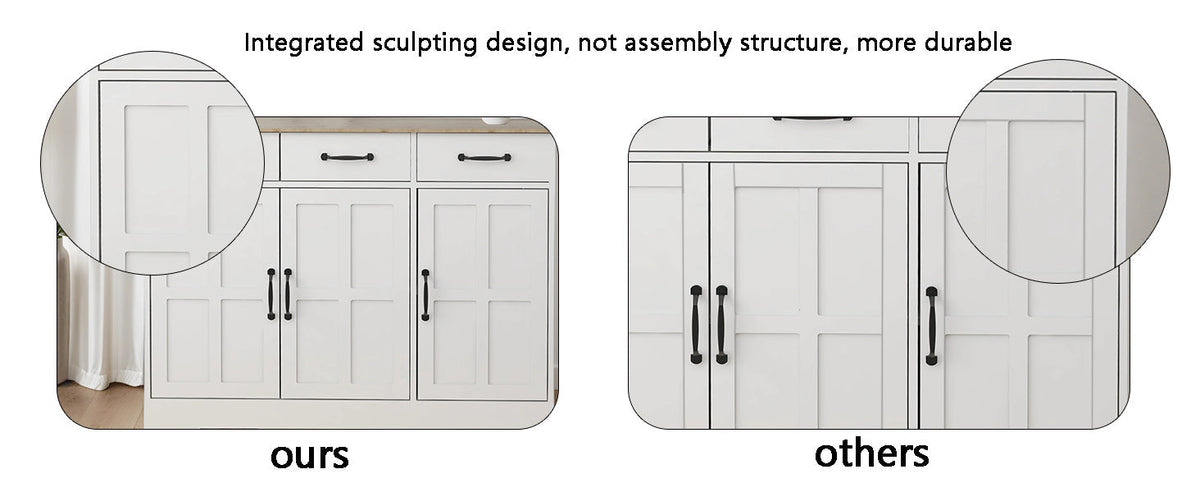 Double Door Cabinet, Narrow Height Slim Floor Standing, UV Painting