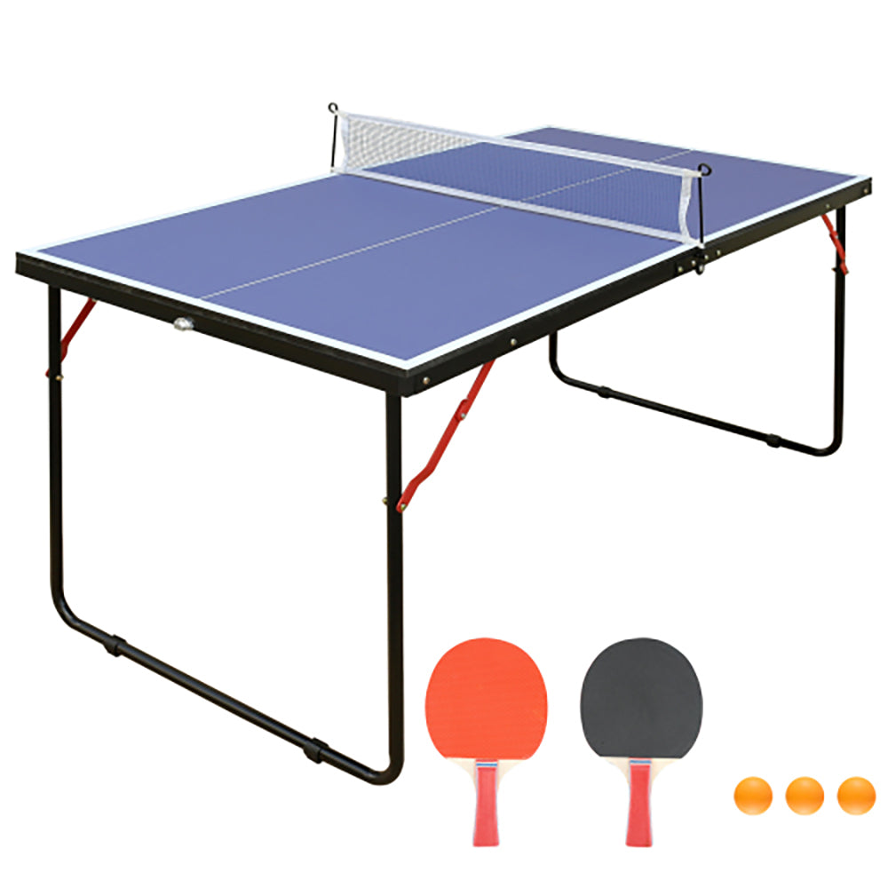 Table Tennis Table, Foldable Portable 137.2cm/4.5FT, Ping Pong Set