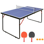 Table Tennis Table, Foldable Portable 137.2cm/4.5FT, Ping Pong Set