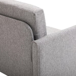 Double Sofa, Removable Cushions, Linen Light Grey