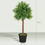 Artificial Boxwood 90cm Plant, Plastic