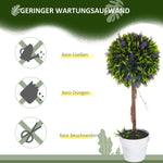Artificial Lavender Plant, 60cm Potted Houseplant Set of 2, Indoor/Outdoor Use