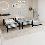 Modern Three-Tier Bed 90x190cm with Safety Railings, Metal