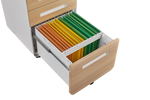 Mobile File Cabinet, 3 Drawer Under Desk Storage Legal/A4 Anti-Tilt Steel, White