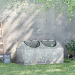 Foil Greenhouse, Window Cold Frame Tomato House 120x60x60cm, White PE