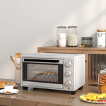 Small Oven 21L 100°C-230°C 3 Cooking Modes Stainless Steel Silver