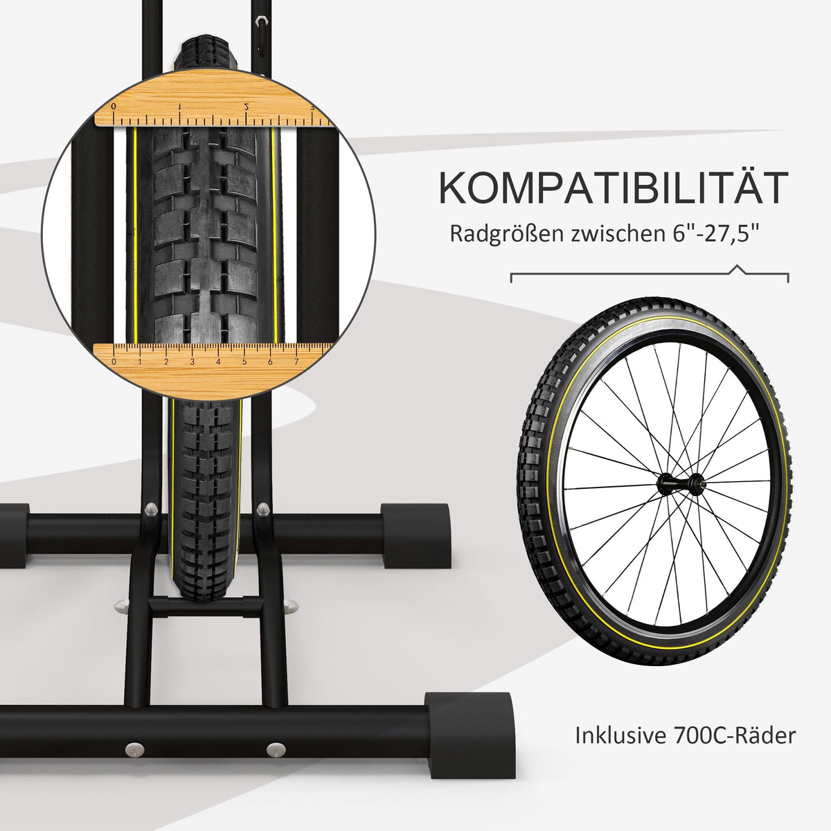 Bicycle Stand, Vertical Horizontal Weatherproof, Metal