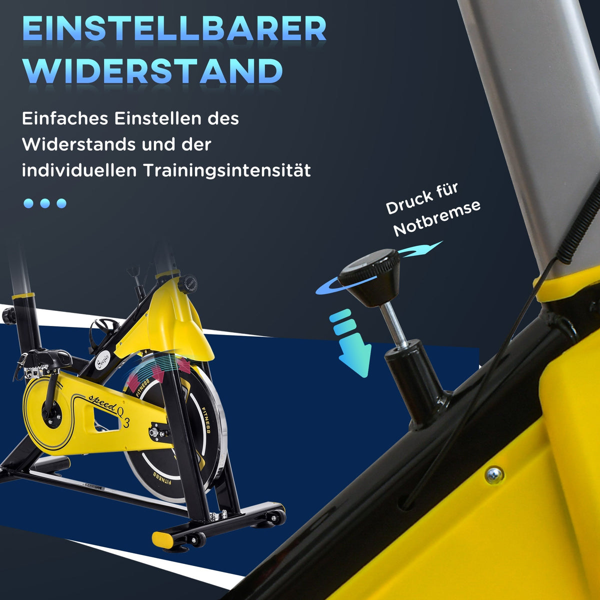 Bike Trainer, Height-Adjustable Exercise Fitness, Steel and ABS