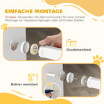 Dog Safety Gate, 76-104 cm, Stair, Metal