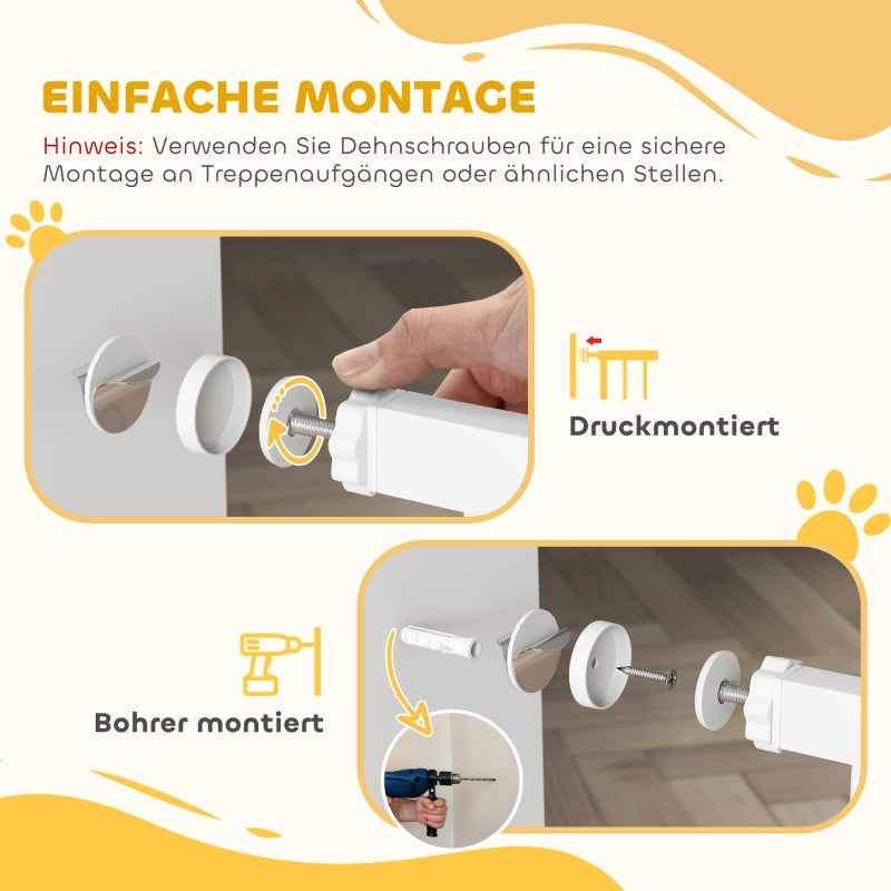 Dog Safety Gate, 76-104 cm, Stair, Metal