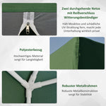 Garden Gazebo Marquee 3x3 m Weatherproof Mosquito Net, Metal & Polyester, Green