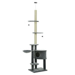 Cat Tree, Multi-Level with Play Balls, Hammock, Sisal Posts, Dark Grey