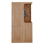 Wardrobe 70x40x170cm Drawers Single Door Open Storage - Wood Color