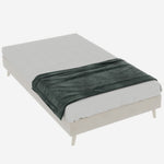 Modern Minimalist Bed Frame 160x200 Low-Profile - Dutch Velvet Beige