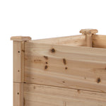 Raised Garden Bed 3-Tier Planter Flower Stand, Natural Fir Wood