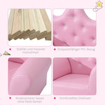 Play Sofa, Children's with Ottoman, Pink
