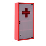First Aid Cabinet, Locking Storage for Home/Office, Stainless Steel Model 3