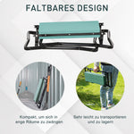 Gardening Kneeler, Foldable Stool, Kneeling Aid 150 kg, EVA Foam Steel, Dark Green