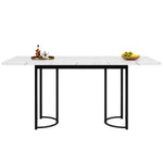 9-Piece Dining Set Extendable Rectangular Table for 8 Black Velvet