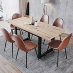 Extendable Dining Table 140/180cm Rectangular Industrial Foldable - Oak Look/Black