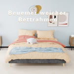 Modern Minimalist Bed Frame 160x200cm with Mattress Gray Dutch Velvet