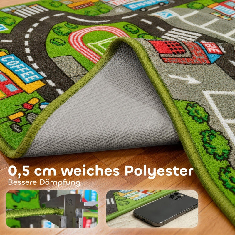 Baby Play Mat, 200x150cm Non-slip with City Motif