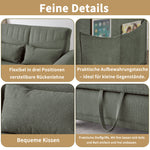 Sofa Bed Two-seater Extendable 3-Position Adjustable Backrest - Cotton-Linen Fabric