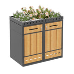Bin Storage Unit with Green Roof and 120-240L Enclosure, Metal