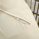 Rattan Chair Basket Shape with Seat Cushion Raised Garden Khaki Metal