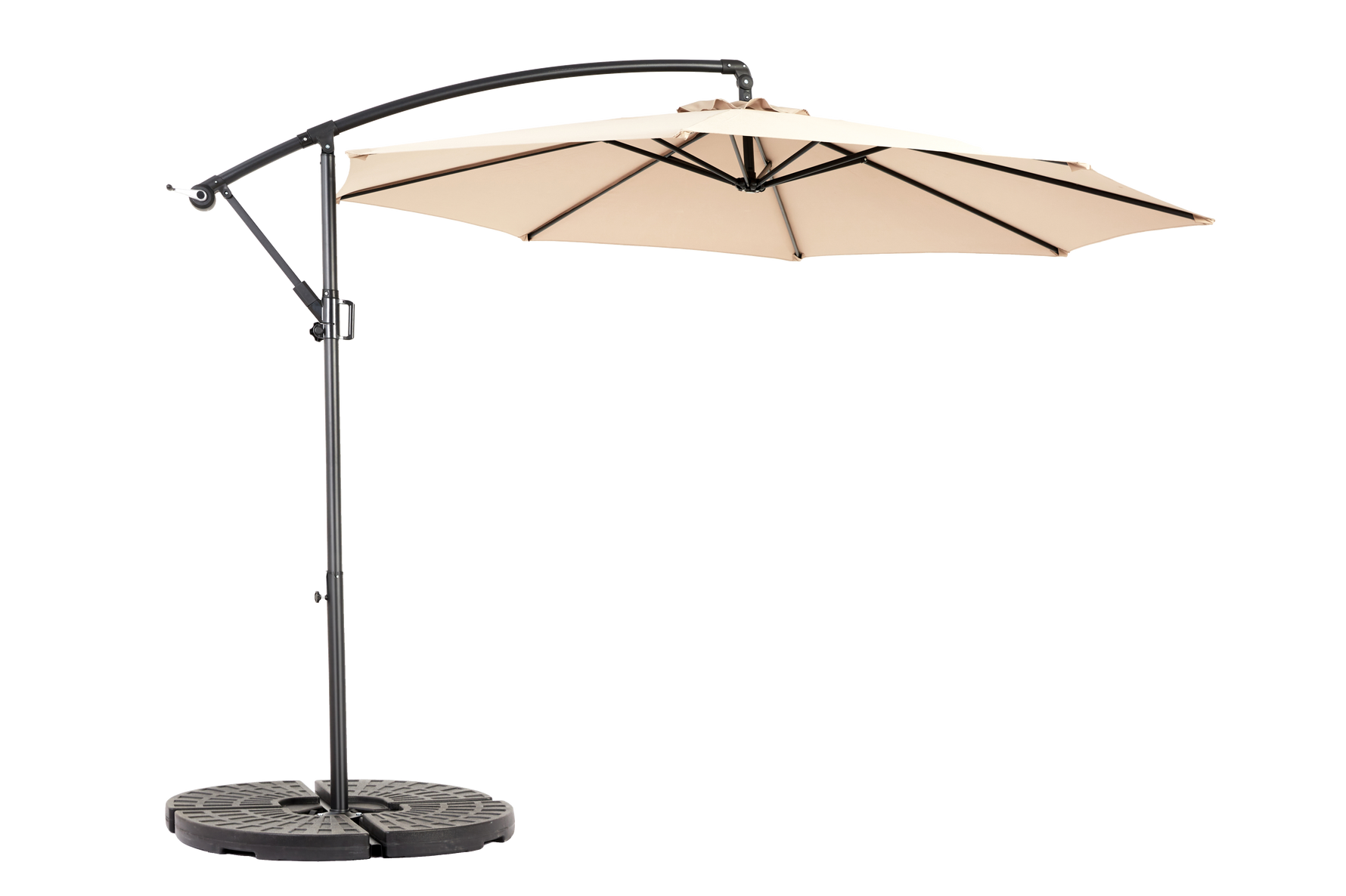 Outdoor Umbrella 14.8 Ft Double Sided Rectangular Large with Crank, Khaki