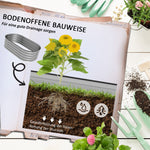 Metal Raised Garden Bed Planter Box 105x62x30cm Open Bottom Silver