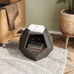 Modern Pet Furniture Cat Carrier Sofa Side Table Planter Multifunctional, MDF Black Brown